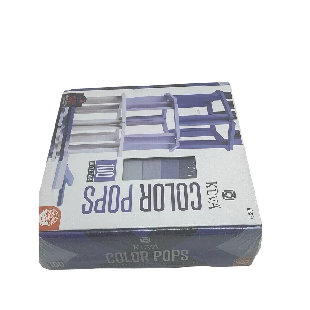 KEVA Color Pops Wooden Building Planks 100 Pieces NEW SEALED Shades of Purple